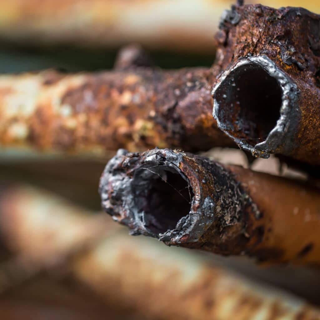 erosion corrosion and erosive wear metal failure of piping due to lack of nickel chrome plating
