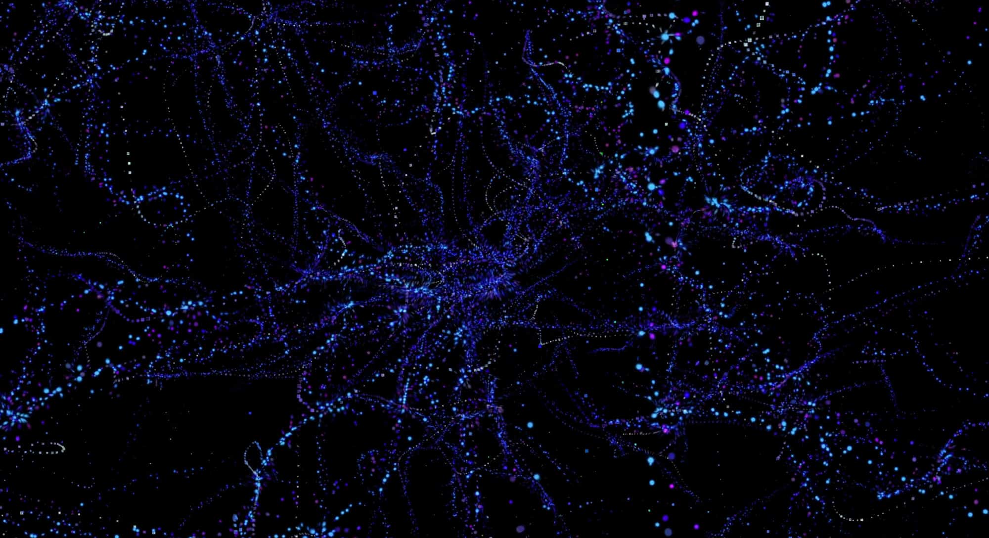 Dark blue cosmic visual