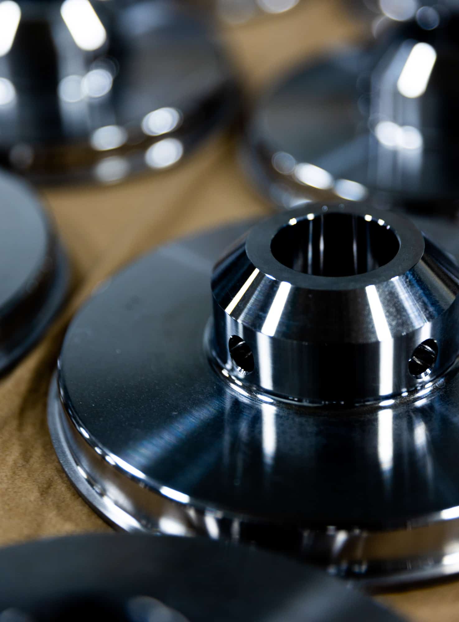 parts prepped for the Armoloy thin dense chrome metal surface treatment