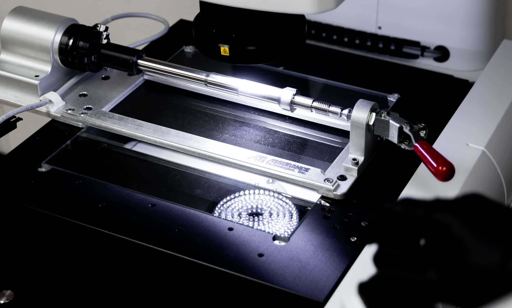 Magnifying nickel Teflon® surface