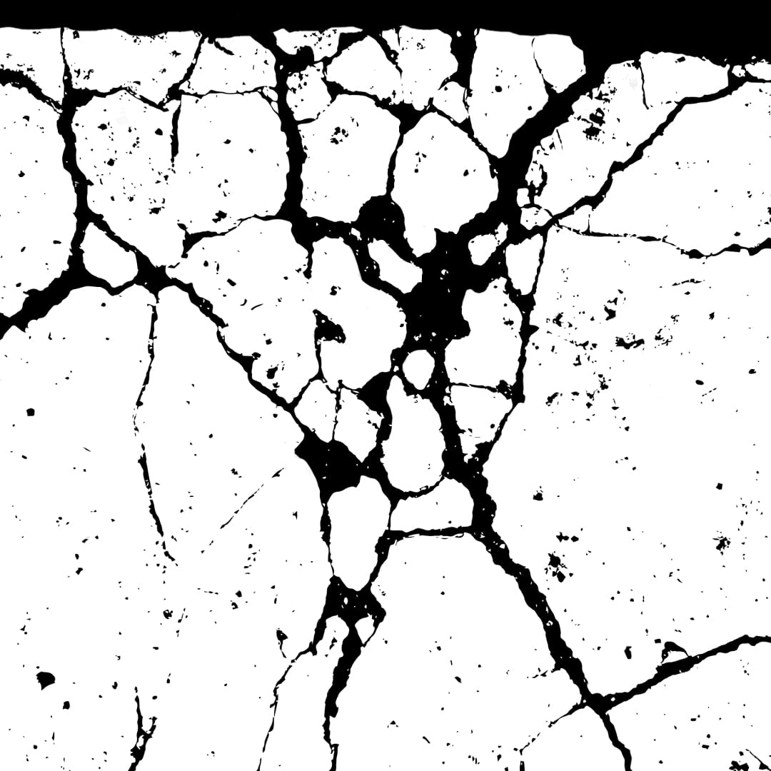 Intergranular corrosion of metal surface seen at x2000 magnitude