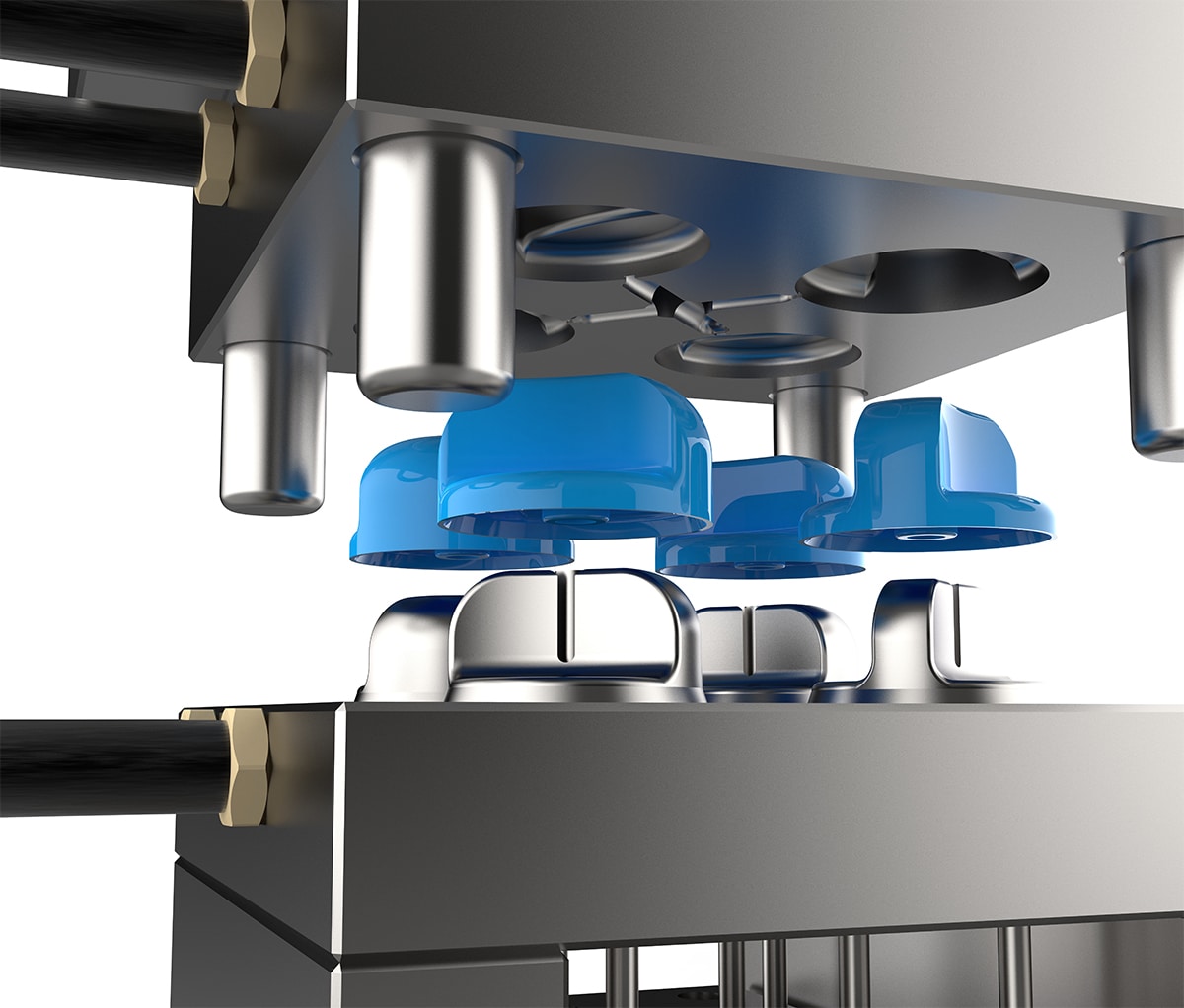 nickel Teflon coating on injection mold for easy release and no stick