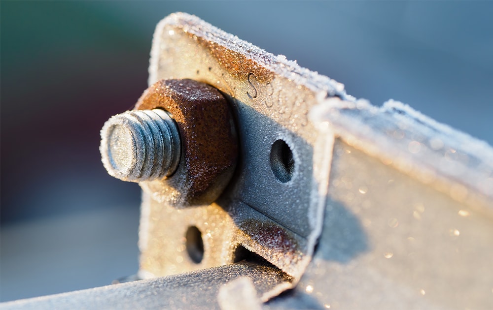 galvanic corrosion of metal fastener