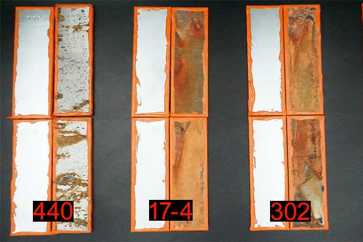 test corrosion coupons for microbiologically induced corrosion from algae