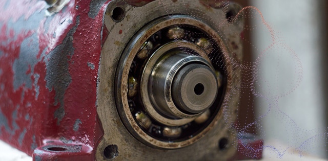 abrasive wear seen on bearing system