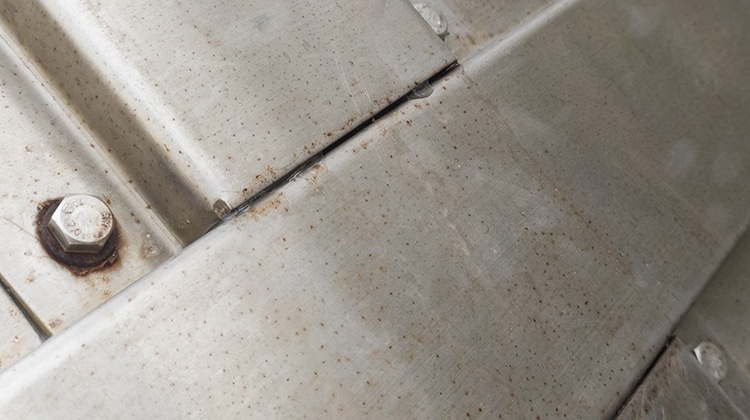 passivation of stainless steel shown on steel sheet