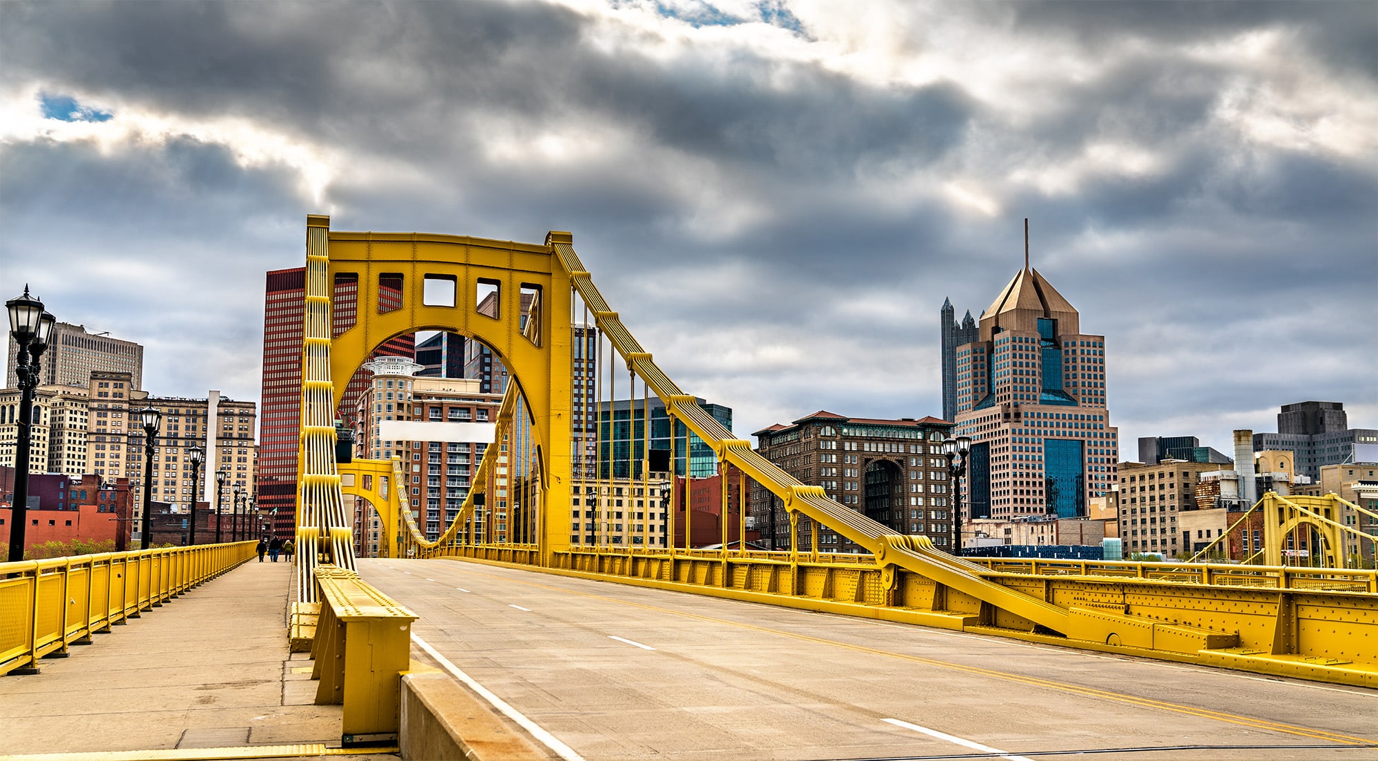 View of bridge in Pittsburgh new Armoloy of Western PA.