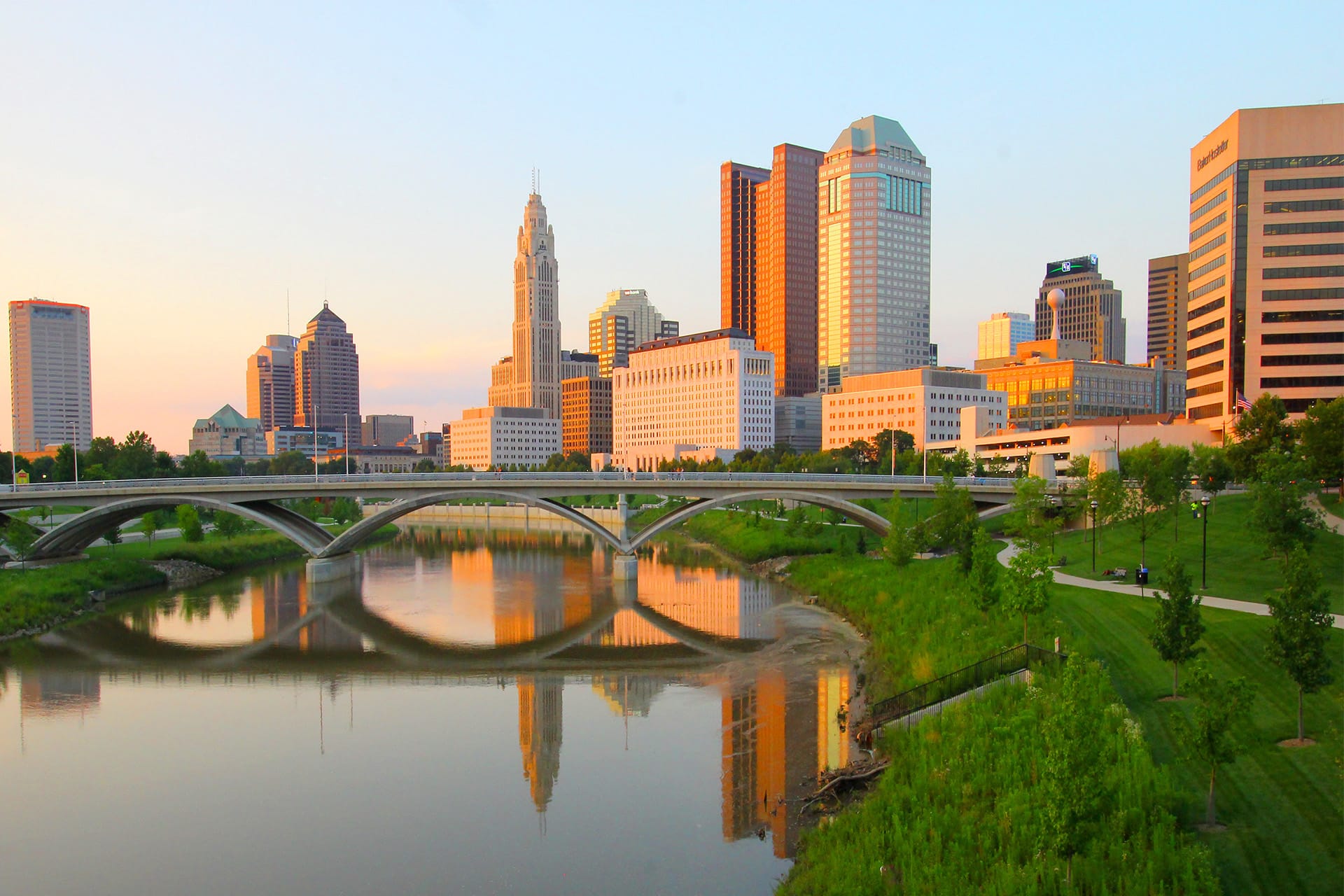 Columbus skyline north of Armoloy Ohio