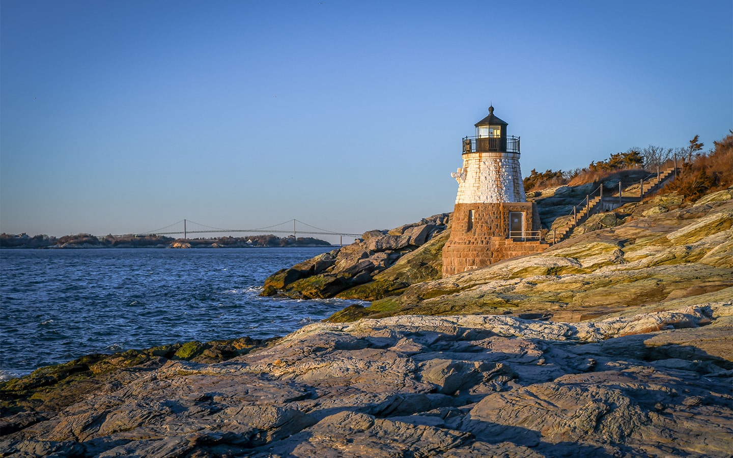 lighthouse situated in Newport Rhode Island