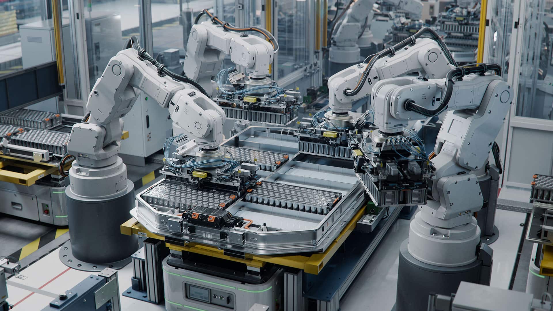 automated working robots with robotics plating for wear resistance