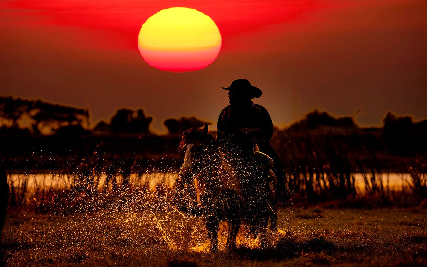 Texas background sunset near Armoloy Texas