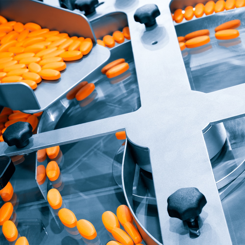 thin dense chrome plated drug packaging line plated by Armoloy of Western PA